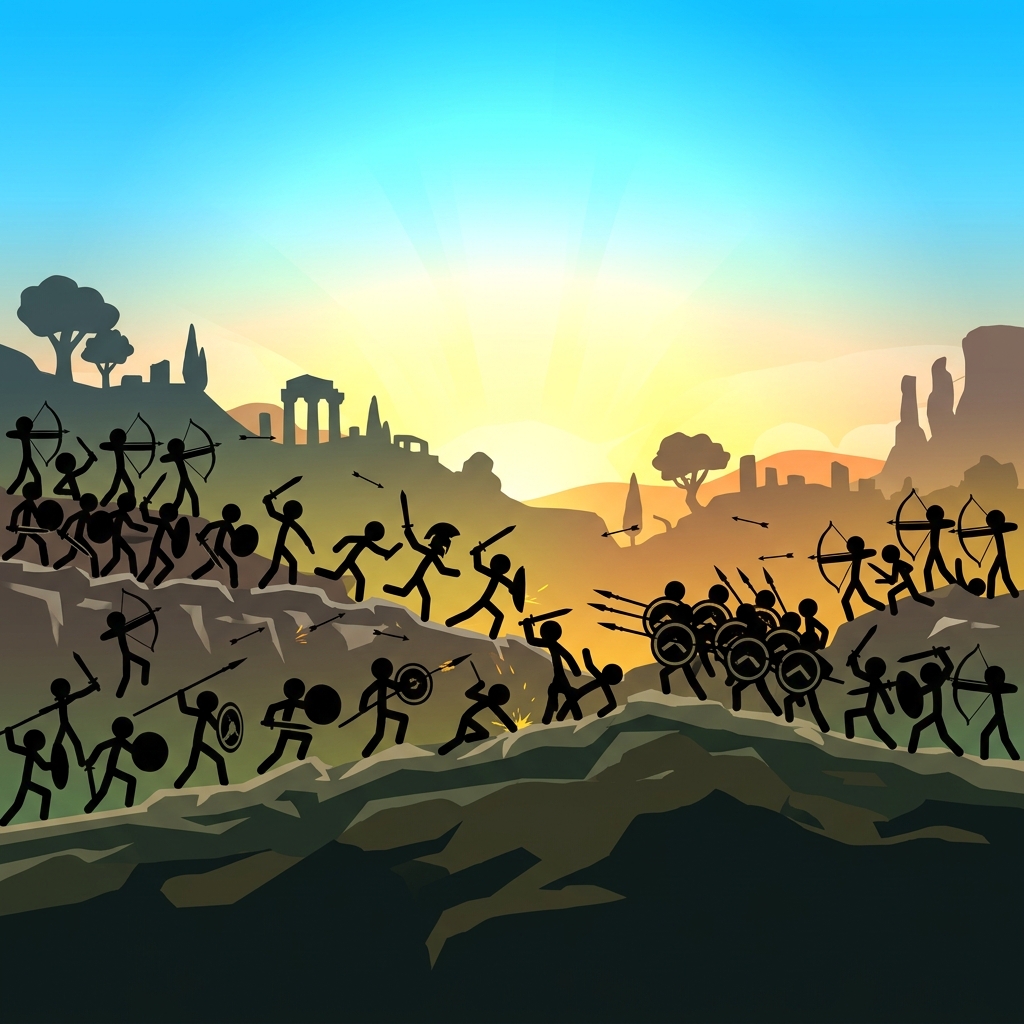 Stick War Battle Scene